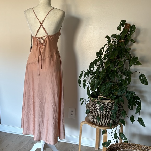 Astr The Label Cowl Slip Midi Dress in Blush - Picture 8 of 11